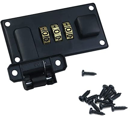 T Tulead Black Combination Locks Zinc Alloy Suitcase Luggage Hasp Tool Box Hasp Bronze Hasp Locks Left+Right, with Screws