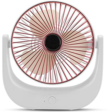 Mini ventilador de sobremesa, recargable, ventilador portatil con regulacion de velocidad de tres velocidades, usado en casa, oficina, etc., dorado en forma de U, 8.46*7.84*2.36IN