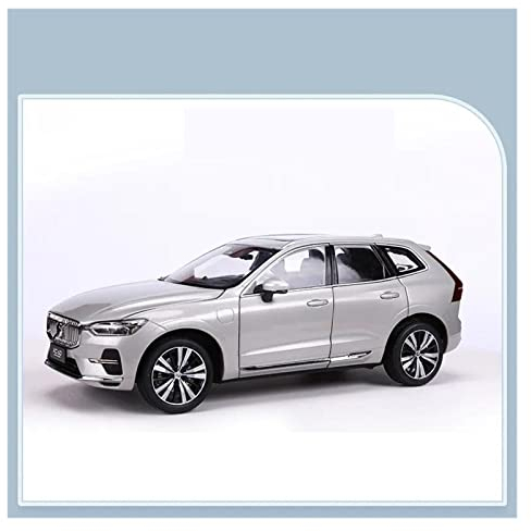 ZHONGNAN 1/18 Für 2022 Volvo XC60 Legierung Druckguss Hochsimulation Geländewagenmodell Exquisites Kunsthandwerk (Color : Silver)