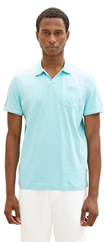 TOM TAILOR Herren 1036368 Poloshirt mit Brusttasche, 31046-Blue Tibetan Stone, XL