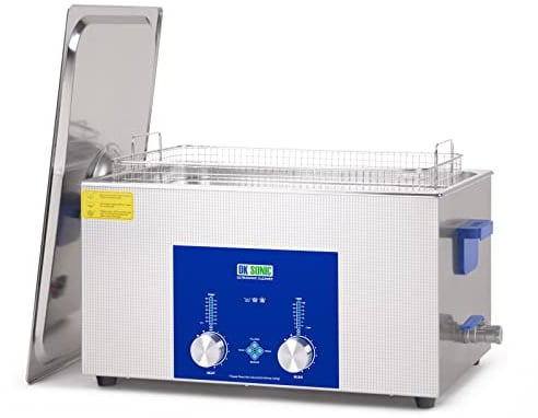 DK SONIC Industrieller Ultraschallreiniger 22L,480W Kommerzieller Ultraschallreinigungsgerät mit Codiertem Timer, Heizung und Korb, Mehrere Funktionen für Vergaser, Motorradmotoren, Ketten
