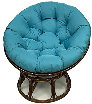 Morbuy Papasansessel Kissen Sitzauflage, Wasserdicht Rundes Dicke Stuhlkissen Bequem & Weich Sitzkissen Hängesessel für Indoor Outdoor Garten Stuhlauflage (80x80CM,Pfauenblau)