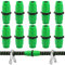 NIOIPXA Erweiterbares Gartenschlauch-Reparatur-Set mit Metallklemme, Zweikanal-Schlauch-Buchsenstecker für Taschenschlauch/Flexi-Schlauch, erweiterbarer Gartenschlauch, 63,5 cm, 12,5 cm, 75 m, 30 m,