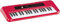 McGrey KK-2501 Kinderkeyboard - 37 Tasten - Praktischer Tragegriff - Inklusive Mikrofon - Betrieb über USB-Netzteil oder Batterien möglich - 4 Klangfarben, 4 Begleitrhythmen und 10 Demosongs - Rot