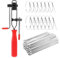Faankiton 200 Pezzi Fascette Metalliche, Fascette Acciaio Inox Autobloccanti, Stringicavo Acciaio, Fascette Cerniera Inox, Fascette Metallo (4.6 * 200/300 mm, con Pinze per Morsetti CV)