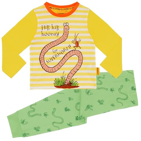 Magic Light Superworm Unisex Long Sleeved Pyjamas 5-6 years