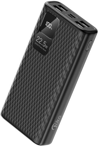 Caricabatterie portatile 20000mAh USB C in & Out Power Bank 5A Ricarica rapida, 20W PD 3.0+22.5W QC 4.0 Display LED Batteria per telefono Compatibile con iPhone 15 14 13 12 Pro Samsung S21 Google iPad