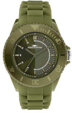 FYNCH HATTON Herren Analog Quarz Uhr mit Silikon Armband FHT-0019-PQ