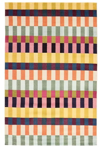 RugVista Flor Teppich, 200 x 300 cm, Mehrfarbig | Moderne, Rechteckig, Niedriger Stapel, Nur chemische Reinigung, Oeko-Tex 100, Wohnzimmer, Schlafzimmer, Küche