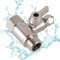 JUXINE Wasseranschluss Adapter T-Stück, Absperrhahn Absperrventil Adapter T-Stück 3/8x3/8x1/4 zum Anschluss von 2 Geräten Wasseranschluss Adapter