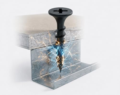Schnellbauschrauben 3,9 x 35 mm Grobgewinde von Tergato | 1000 Stück Trockenbau Schrauben für Gipskarton | Rigips Schrauben für Holzunterkonstruktionen | Stahl Schwarz Phosphatiert DIN EN 14566