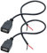 Cable corto USB 2.0 hembra de 2 pines, 30 cm, USB 5 V/3 A, cable de alimentación de extremo abierto, para equipos USB instalados o reemplazados, cable de reparación de bricolaje (2 piezas)
