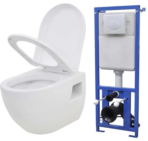Willood Hänge-Toilette mit Einbau-Spülkasten Keramik Weiß