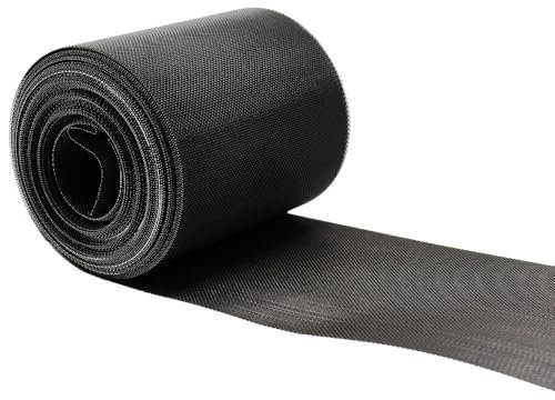 The Mesh Company Fly Screen Window Mesh Durable Fine Black Epoxy Aluminium Insect Mesh Bug Screen for Soffit Vents & Small Gaps (Black Aluminium 105mm x 10 Metre Roll)