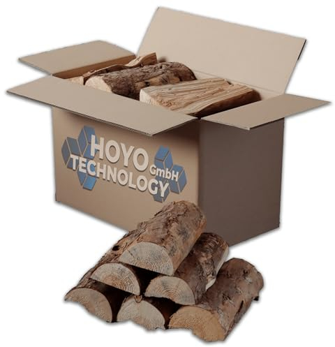Premium Kaminholz 90 kg aus Kiefer - 33 cm Scheite - Ideal für Kamin, Grill, Ofen & Feuerstelle - Trockenes Brennholz