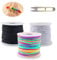 3 Rollen Gummiband für Armbänder, Gummischnur 1mm x 150 m, Perlenschnur mit Schere, Gemischte Stretch-Armband-Schnüre, Gummikordel für Pony Perlen, Elastische Faden für DIY Schmuckherstellung
