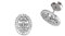 MINOPLATA Ohrstecker Ohrringe Kreuz von Caravaca aus rhodiniertem Sterlingsilber mit Zirkonia, Mediano, Sterling Silber, Oxyde de Zirconium