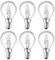 Liuyife G45 E14 Halogen Golf Ball Bulb 42W, Dimmable, Warm White 2700K 613LM, SES Small Edison Screw Mini Globe Bulb, E14 Classic Clear Round Bulb for Chandelier, Wall Lamp, Table Lamp, Pack of 6