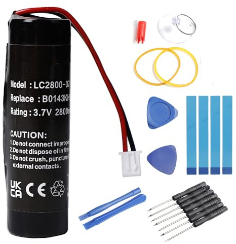 2800mAh 3.7V B0143KH9KG Battery Fit for Croove Voice Amplifier Lithium-ion | Replacement Battery with Repair Tool Kit
