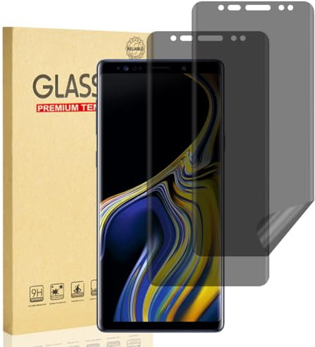 Hejkaoe Protection Écran Anti-Espion pour Samsung Galaxy Note 9/Note 8, Privacy Protection D'écran, Film TPU Privacy Flexible, Anti-Rayures, Sans Bulles, Anti-empreintes, Facile à Installer, 2 Pièces