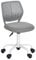 FurnitureR Bunte Schreibtischstuhl, Modernes verstellbares Design Computer Sitz, Swivel Armless Stuhl, Kinderzimmer, Home Office Task Chair, Grau