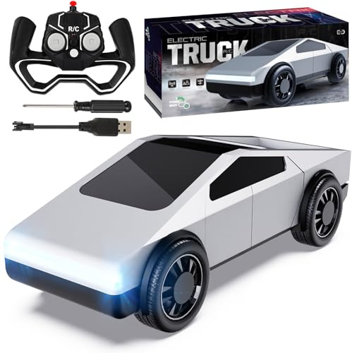 Innofans 1:24 RC Car Toys, Remote Control Cars High Speed Electric Vehicle for Kids with Light and Loadspace, Car Toys Model Trucks Birthday Gift for Ages 3+ Boys Girls & Adults Toy - Sliver