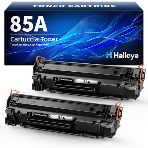 Halloya 85A CE285A Toner Kompatibel für HP 85A Toner für HP Laserjet P1102W P1102 M1212NF M1132MFP M1217NFW M1212 M1132 M1210 M1210MFP P1109 (Schwarz, 2er-Pack)
