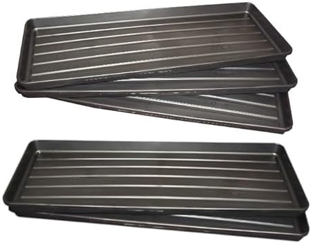 HOME BLEND Durable Plastic Grow Bag Tray – Black Garden Watering Tray for Plants, Pots & Greenhouse | Weather-Resistant & Easy to Clean (Pack of 5)
