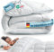 Glückstoff® Feder- und Daunendecke 155x220cm [Zertifiziert in Deutschland] - Bettdecke Daunen und Federn - Federbettdecke Oberbett - Schlafdecke Zudecke Sommer & Winterdecke - Duvet (Ganzjahresdecke)