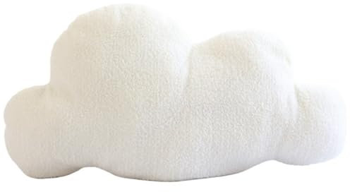 KUKUShining Weiches Wolken Wurfkissen Aus Plüsch, Süßes Dekoratives Plüschkissen for Sofa Lesen Wohnzimmer Heimdekoration(White,38cm/14.96in)