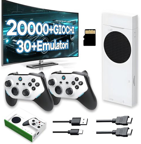 HKOORLAMULS M88 Emulatore Retrò Senza Fili 128G,Console retro integrata con 20000+ giochi,30+ emulatori,Plug & Play per TV,supporta TF Card esterne fino a 512GB,output Game Stick 4K HD