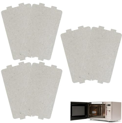 ZORVYN 6 Pièces Plaque Mica Micro Ondes Universelle à Découper Feuille de Mica pour Remplacement Cache Guide d'Ondes pour Four