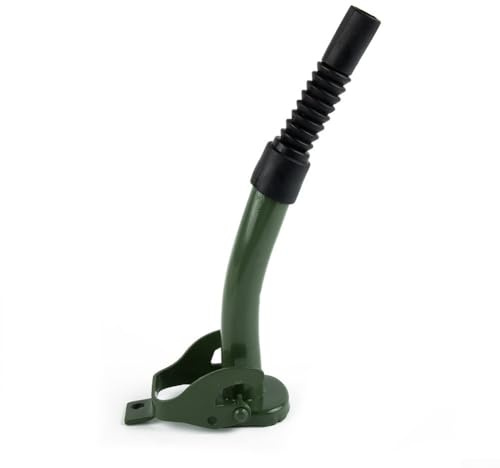 Metal Jerry Can Spout with Rubber Nozzle - 38cm Flexible Fuel Pourer for 5L, 10L, and 20L Cans - For Steel Construction with Leak-Proof Seal