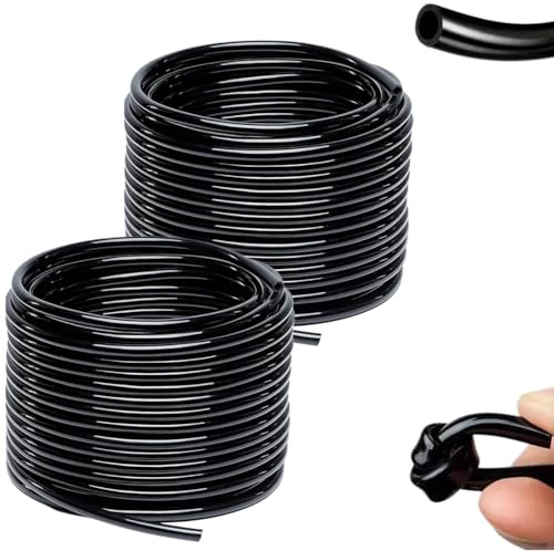 Irrigation Hose,10M Watering Hose Garden Hose Drip Irrigation 8/11mm Hose Garden Watering PVC Pipe Drip Irrigation Supply Tubing Irrigation Supply Hoses (2 PCS)