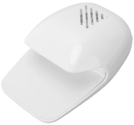Saluaqui Portable Nail Fan Dryer for Regular Nail Polish, with Battery Operated Design, Auto Press Start, No UV, Safe for Kids, Home Travel Salon Use, Dries Nails in Minutes (White)
