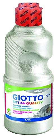 GIOTTO 10294 Gouache acrylique tous supports Argent métallisé flacon 250ml