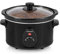 Andrew James 1.5L Slow Cooker, Removeable Easy Clean Ceramic Bowl, 3 Temperature Settings, Energy Efficient, Tempered Glass Lid, Cool Touch Handles & Non-Slip Feet (Black)