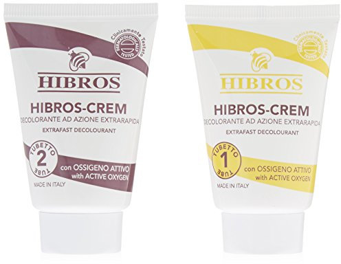 Hibros -Crem – Aufhellende Creme für unerwünschte Körper- und Gesichtshaare – Extra schnelle Wirkung, hergestellt in Italien, 60 ml
