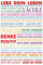 Motivational - Lebe Dein Leben Bunt Motivations Poster Plakat Druck - Grösse cm