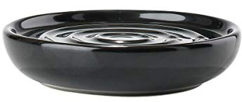 Zone Denmark 372003 Seifenablage, Schwarz, Keramik, rund, 110 mm, 110 mm, 25 mm