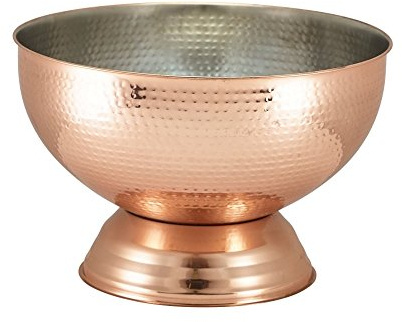 Copper Hammered Champagne Bowl, Bucket, Wine, Champagne, Cooler, Bar