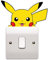 Epic Modz Peeking Pika - Adhesivo de vinilo para interruptor de luz de parachoques de coche, dormitorio, ventana, pared, consola 3DS, interruptor de consola de juegos (interruptor de luz)