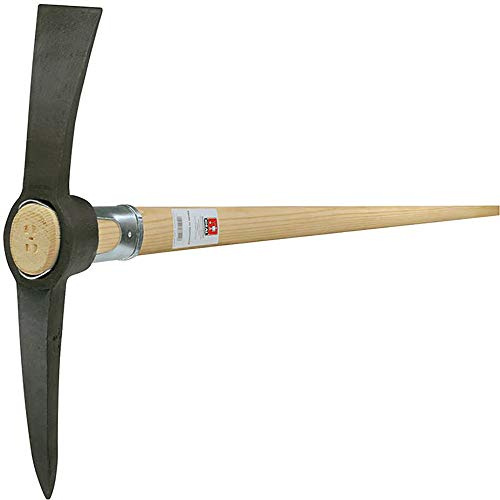 Idealspaten 30031503 Kreuzhacke mit Hülse/Eschenstiel 93cm/1,5kg, grau, 40 x 25 x 15 cm