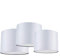 MiniSun | Modern Grey Drum Ceiling Light Shades with Diffusers | Pendant Lights, Home Décor & Improvement Essential | Pack of 3 | 300cm Shade Width