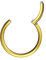 Piercingfaktor Universal Piercing Segmentring Scharnier Clicker Segment Ring Septum Tragus Helix Ohr Nase Lippe Nasenring Gold 0.8mm x 10mm