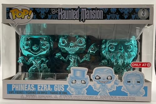 POP! Disney The Haunted Mansion 3 Pack Teal Metallic Chrome, Phineas, Ezra, Gus; Exclusive!