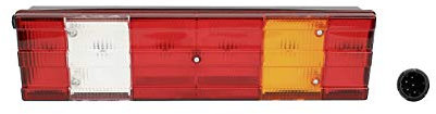 DT Spare Parts 4.62382 Rückleuchte, rechts, mit Rückfahralarm, mit Glühlampen, 24 V, R10W für LKW