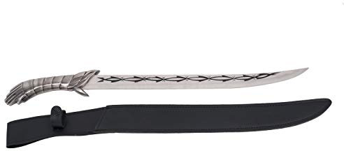 Assasin's Sword Model Creed 15966, inoffizielle Replik, Knopf, Griff und nickelfreier handschuhförmiger Schutz Mit Gravur auf der Klinge, Gesamtlänge 58,5 cm, Stahlklinge, mit Abdeckung