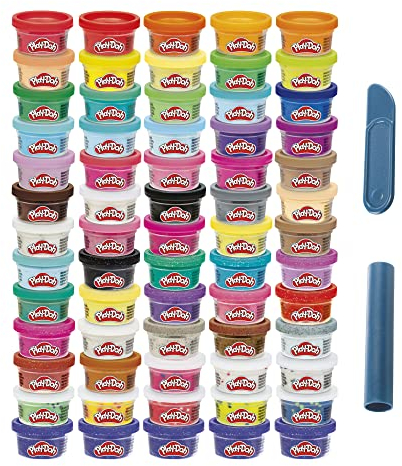 Play-Doh 65 Jahre Vielfalt Pack für Kinder ab 3 Jahren, 28g-Dosen, inklusive Saphir-, Glitzer-, Konfetti-, Metallic- und Color Burst-Knete, OneSize, F1528
