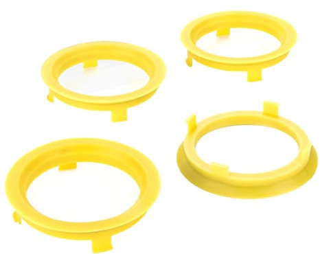 LST 4x Zentrierringe Distanzringe für Alufelgen Ø 60,1 mm - Ø 71,6 mm Gelb